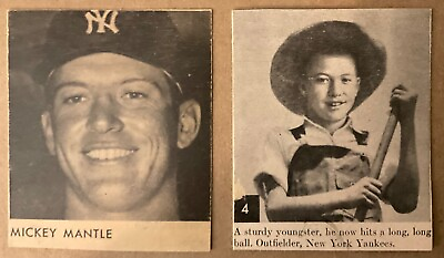 #ad MICKEY MANTLE VINTAGE CARDS UNKNOWN ORGIN PLAYER amp; CHILDHOOD