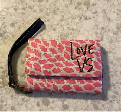 #ad Victoria#x27;s Secret Wristlet Love VS Lips Phone Or Ipod Wallet
