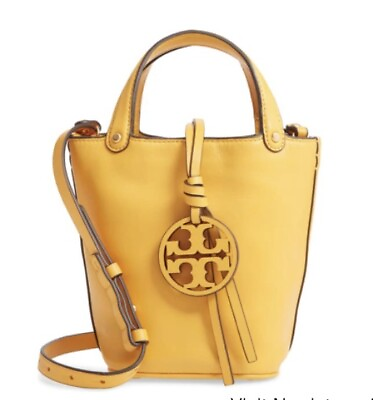 Tory Burch MILLER MINI BUCKET BAG Daylily Gold Shoulder Bag Crossbody Purse NWT