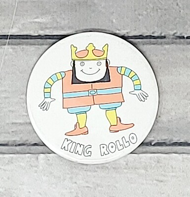 #ad Jim Christopher Slater A. Mazing Monsters King Rollo Pinback Button Pin Badge