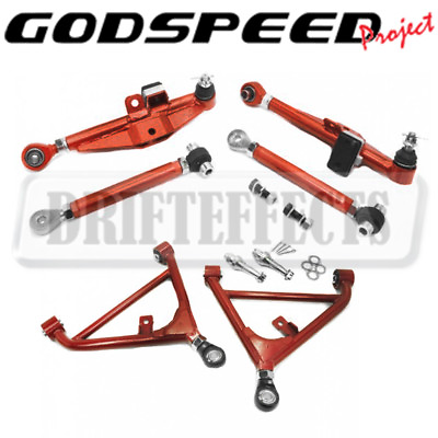 #ad For 89 94 240sx S13 Godspeed FrontRear Lower Control Arm W High Angle Tension