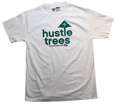 #ad LRG Lifted Research Group Hustle Trees Mens White Green Shirt NWT Large