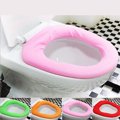 #ad Soft Washable Toilet Seat Pad Lid Top Cover Closestool Bathroom Warmer S H HjZB