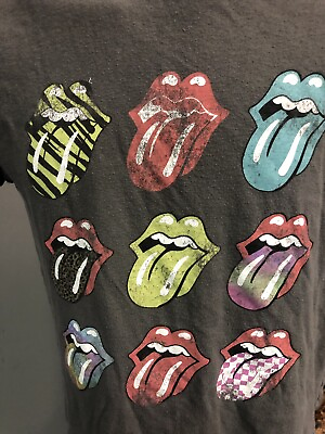 #ad The Rolling Stones 2020 Gray vintage look Ladies ￼T shirt Mick Jagger￼ ￼