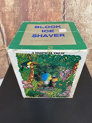 #ad Vintage Block Ice Shaver Orange Color By Flavor Time International