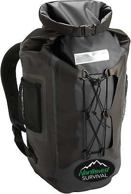#ad Waterproof Backpack Black