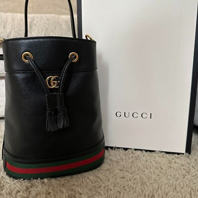 #ad Gucci Ophidia bucket bag 610846 205x250x95mm USED from japan
