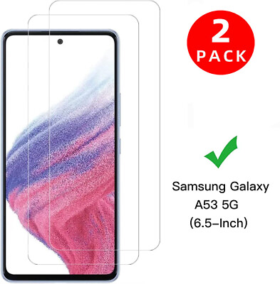 #ad 2x 9H Screen Protector Tempered Glass For Samsung Galaxy A53 5G A52 5G A52s 5G