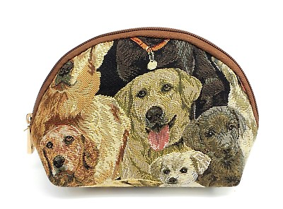 Puppy Dog Travel Makeup Bag Cute Cosmetic Bag Pouch Toiletry Tapestry Bag $15.99