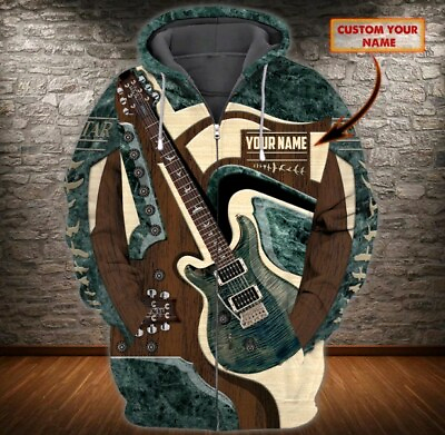 #ad Love Guitar Guitarist Music Zipper Hoodie 3D Hoodie All Over Print