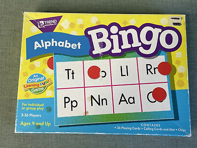 #ad Trend Vintage Alphabet Bingo Learning Game Ages 4 amp; Up Everything Pictured