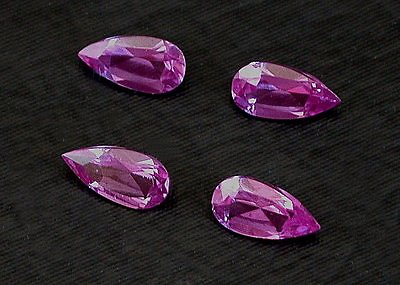 #ad ONE 10x5 Pear 10mm x 5mm Lab Corundum Sapphire Rhodolite Red Purple Gemstone Gem