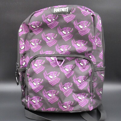 #ad FORTNITE Amplify Llama Loot Piñata Backpack Laptop Sleeve Purple Black 18 Inch