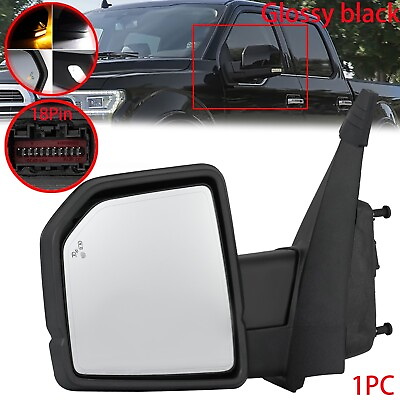 #ad Driver Left Side Mirror For 2015 2020 Ford F 150 Power Folding Memory Blind Spot