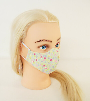 #ad Kids Polka Dot Face Mask Dot Mask Design Green Colored Kids Mask Safety