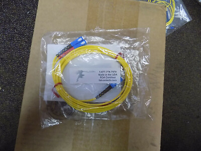 #ad 2m Fiber SC UPC SC UPC Patch Cable Duplex OS2 9 125 3mm Fiber Optic Yellow F