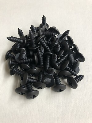 #ad 100 #10 X 1 2 Black Oxide Sheet Metal Tapping Screw Wider Larger head Truss
