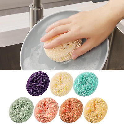 #ad 3pcs Cleaning Ball Washing Dish Scrubber Non Scratch Sponge Cleaning Kitchen