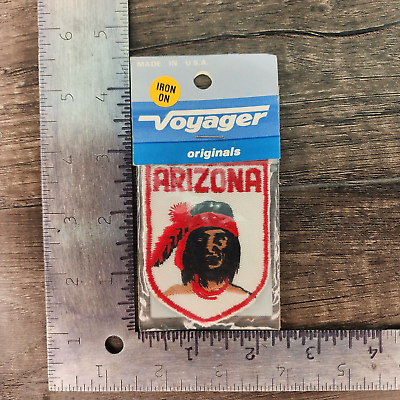 #ad Vintage Arizona Iron On Patch Native American New Voyager Patch Made In USA