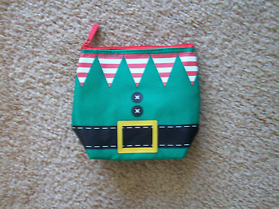 #ad Christmas theme coin purse new 5 in x 5 1 2 in. zipper close
