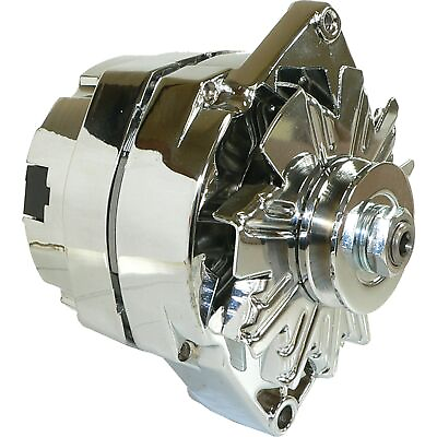 #ad Alternator for 110A Chrome STREET ROD GM HIGH AMP OUTPUT One 1 WIRE; 400 12395