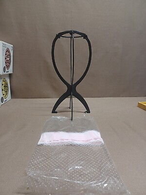 #ad NEW Wig Stand 13.5 quot; Black color Easy installation.