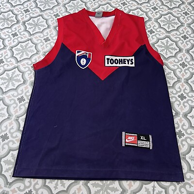 #ad Melbourne Demons AFL Retro Nike Guernsey Size XL Made In Australia Tooheys Rare