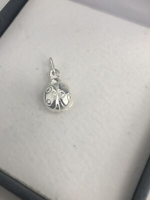 #ad 925 Sterling Silver Ladybug Charm Pendant Necklace Sizes 16 24quot; inch