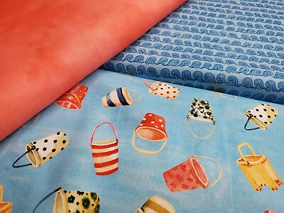 Michael Miller Portofino Beach Fabric 3 Pack Cotton Fabric Choose Cut $17.59