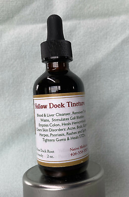 #ad Yellow Dock Tincture Blood amp; Liver Detox; Clears Bowels amp; Eczema Herpes amp; STDs