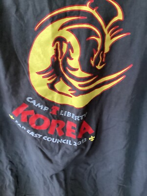 #ad 2013 Camp Liberty Korea Adult size XL Far East Council T shirt found@Okinawa