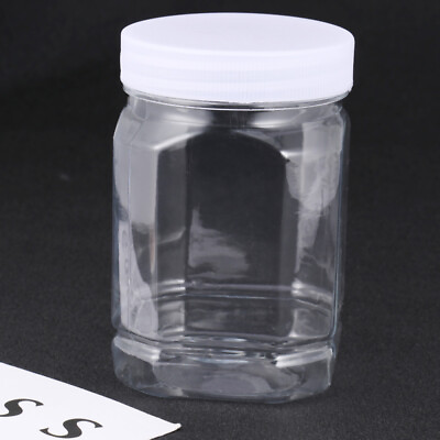 #ad 8 Clear Jars with Lids for Storage 360ml Capacity