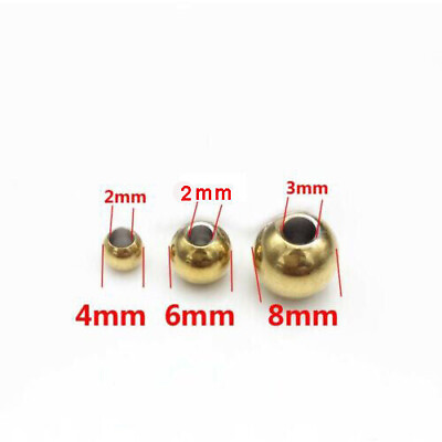 #ad 100PCS 4MM 6MM 8MM STAINLESS STEEL GOLD ROUND SPACER BEADS JEWELRY LOOSE STOPPER