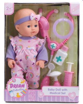 #ad DREAM COLLECTION: Medical Fun Doll Set w 12quot; Baby Doll Dolls Kids Playset