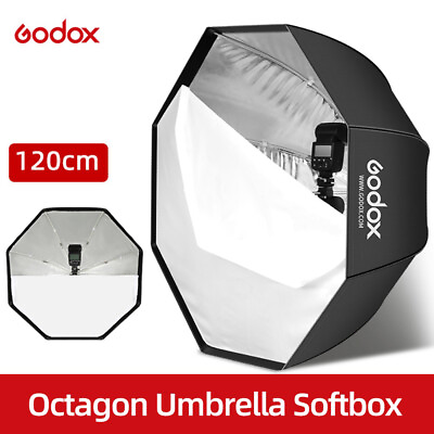 #ad US GODOX 47quot; 120cm Portable Octagon Umbrella Softbox For Studio Speedlight Flash