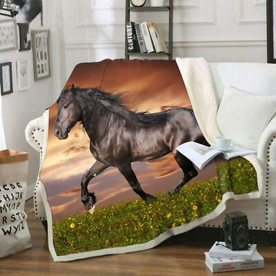 #ad SMTBAY 3D Horse Print Throws Blanket Soft Blanket Couch Blanket （Throw 60quot;x 80quot;）
