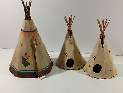 #ad G Scale Western Indian Teepee Group Lot Of Three Iron Horse