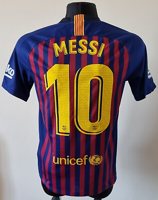 #ad Barcelona 2018 2019 Home football Nike shirt #10 Messi size Medium Adult