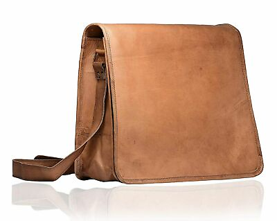 #ad Leather Vintage Laptop Messenger Handmade Brief case Bag Satchel 18quot; Large Big