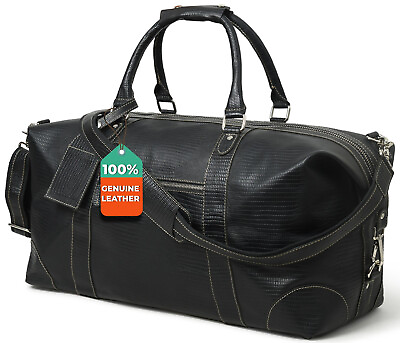 #ad Genuine Leather Travel Duffel Bag Weekend Luggage Buffalo Leather Duffle Bag