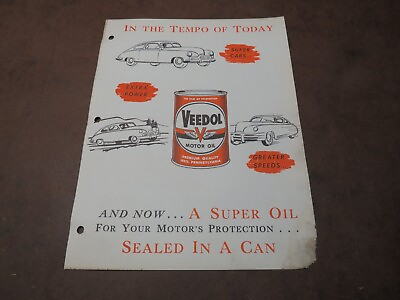 #ad Veedol Oil Tydol Flying V can advertising paper vintage Car Truck Farm
