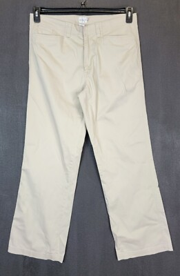 #ad Calvin Klein Men Casual Formal Straight Flat Front Pants Size 32