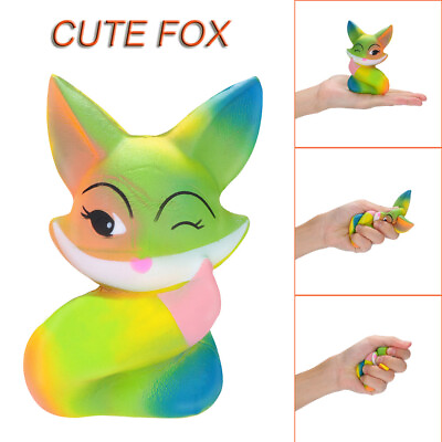 #ad 2PC Squeeze Stress Reliever Cute Fox Cream Scented Slow Rising Toy Children Gift