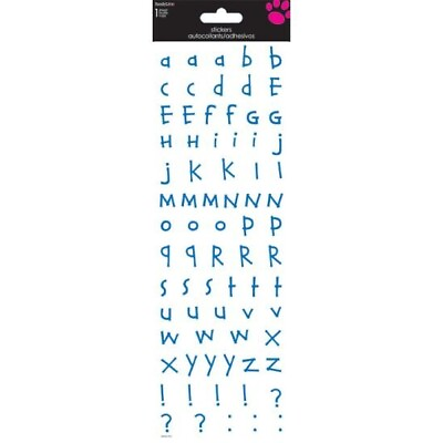 #ad Alphabet Calvin Blue Tall Sticker Sheet