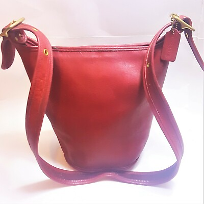 Vintage Red Coach Bucket Bag U.S.A. Classic $249.99