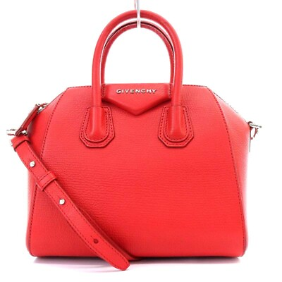 #ad GIVENCHY Antigona medium 2way Hand bag Shoulder Bag Red