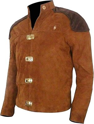 #ad #ad Men#x27;s Brown Real Suede Leather Jacket Battlestar Galactica Warriors Viper