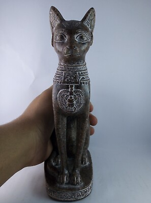 #ad ANCIENT EGYPTIAN ANTIQUE STATUE Of Figurine Egypt Cat Goddess Bast Bastet 945 Bc