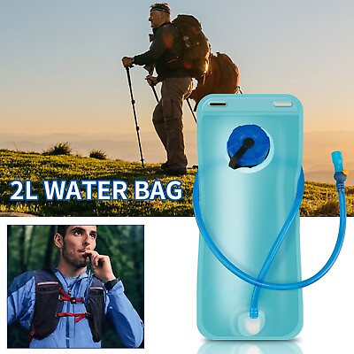 #ad 2L Water Bladder Hydration Pack Bag for Backpack Water Storage Hiking Camping