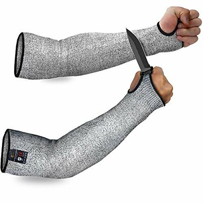 #ad Evridwear Cut Resistant Sleeves with without Thumb Hole for Work Preventing Stab